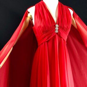 dress beads ruched goddess gown / formal cocktail